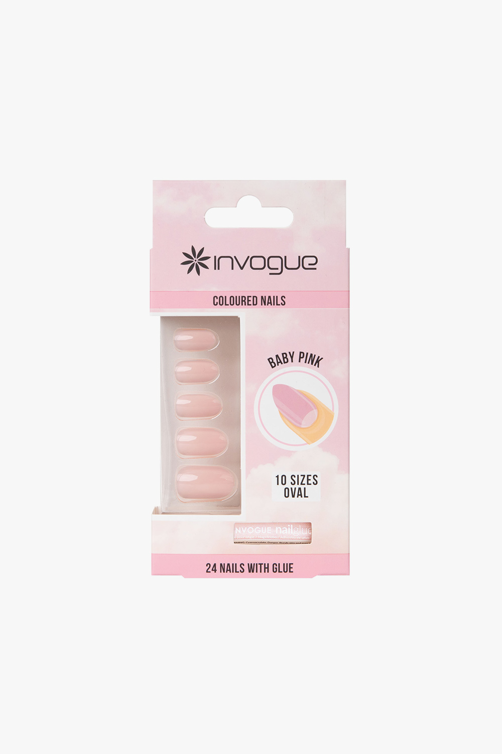 Baby Pink Oval Nails (24 Pcs)