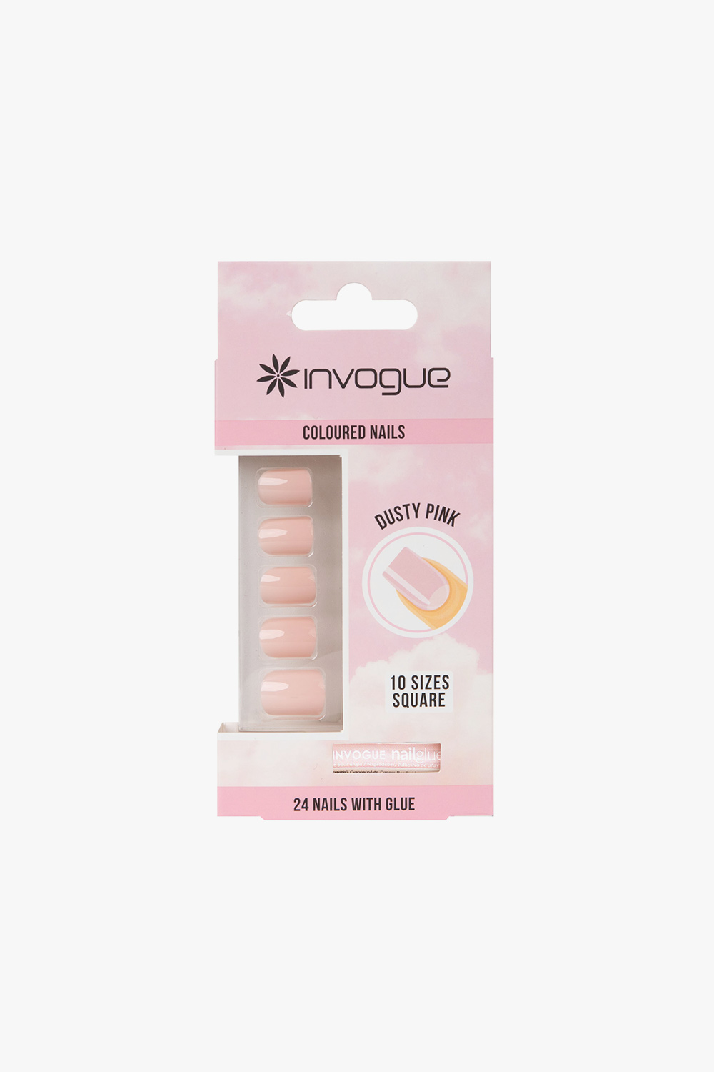 Dusty Pink Square Nails (24 Pcs)