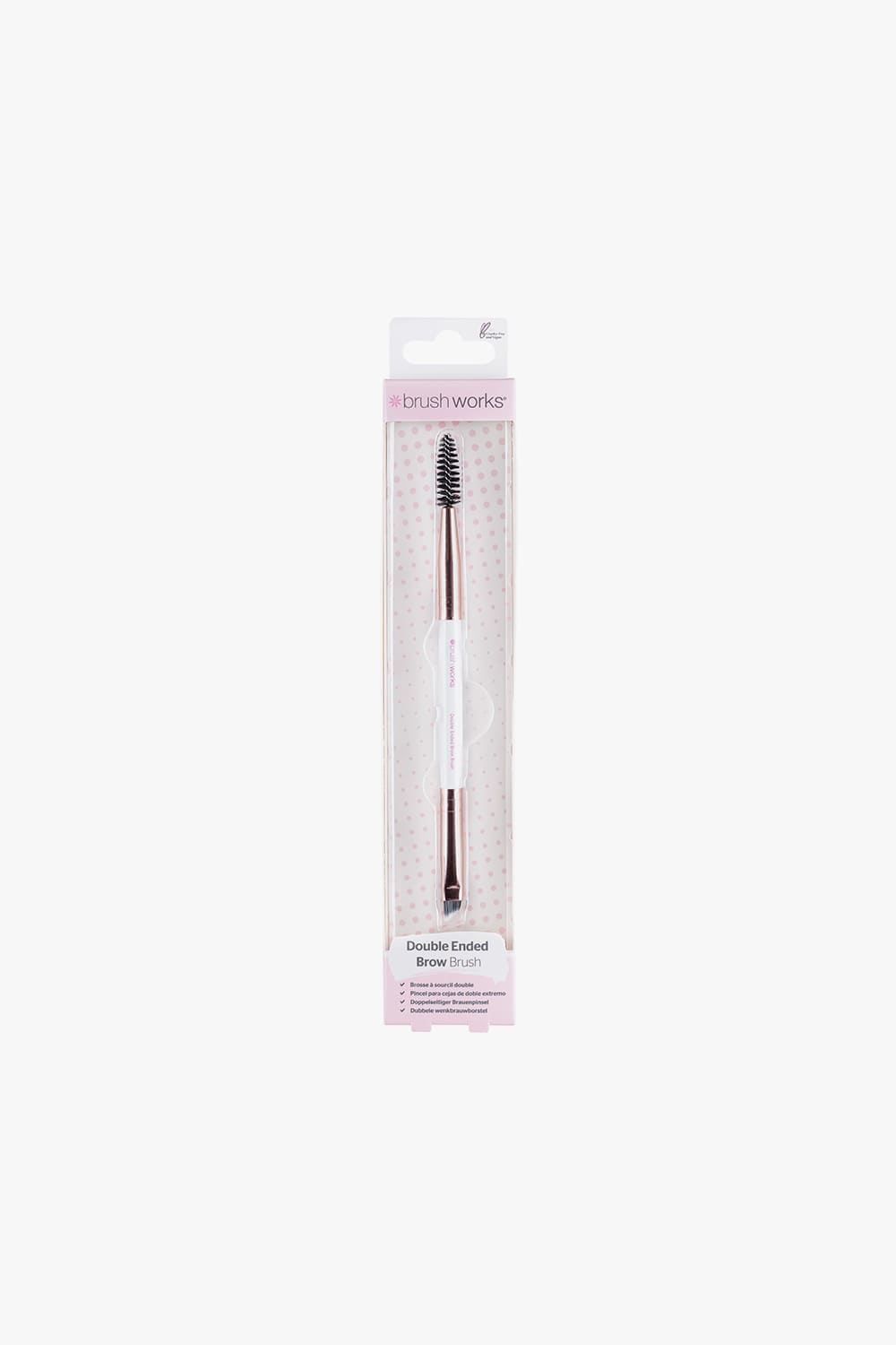 White & Gold Brow Duo Brush