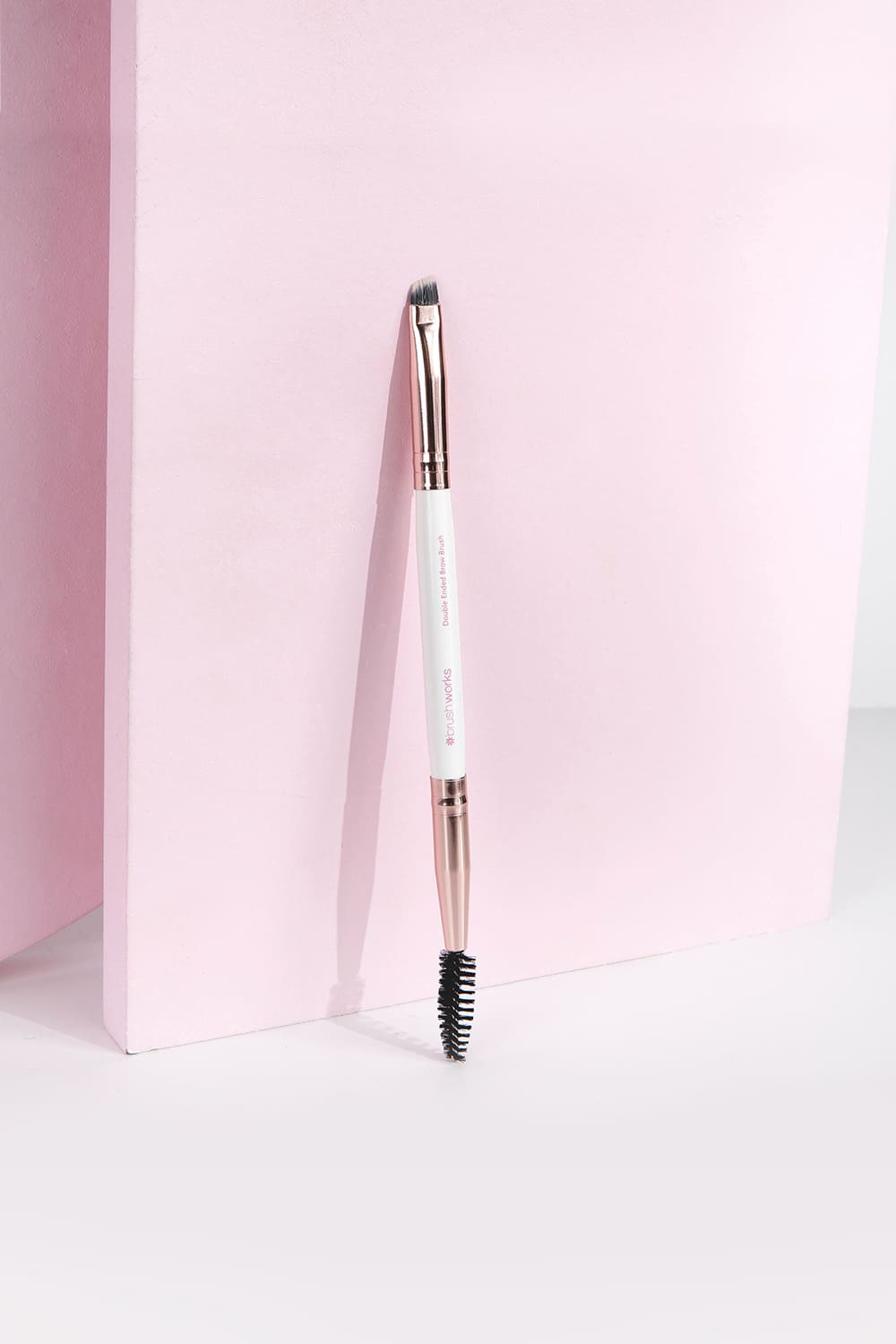 White & Gold Brow Duo Brush - Image 2