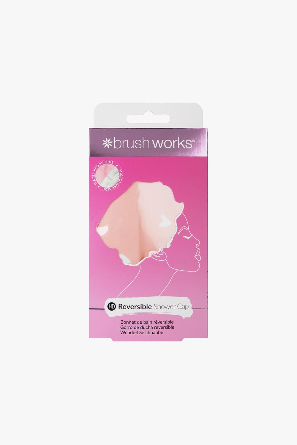 Reversible Shower Cap - Heart Pattern