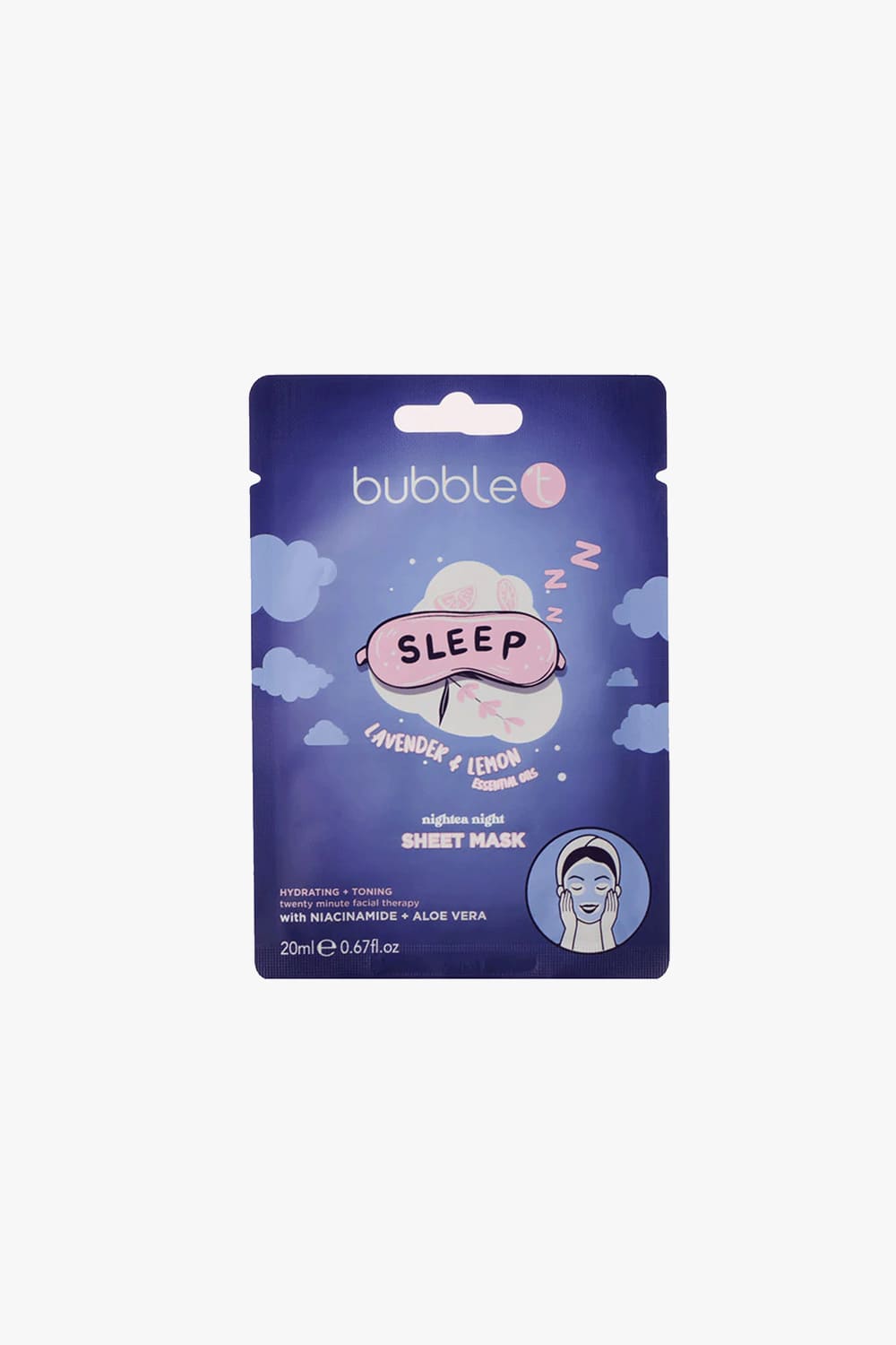 Nightea Face Sheet Mask Lavender & Lemon 20ml