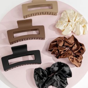 Natural Hair Clip & Scrunchie Set