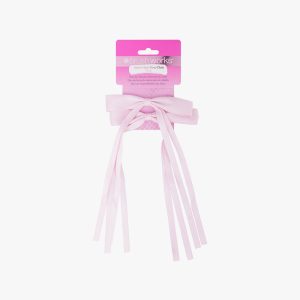 Satin Hair Bow Duo Pink