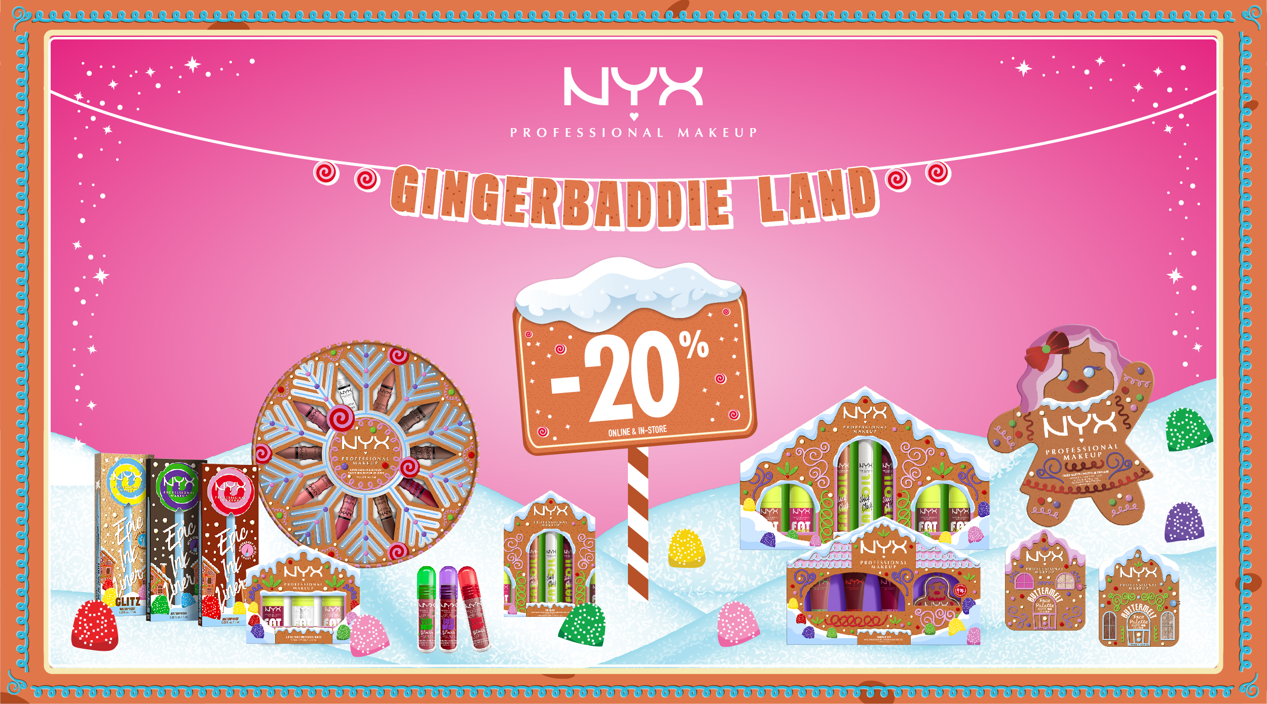 NYX XMAS 20% OFF SLIDER